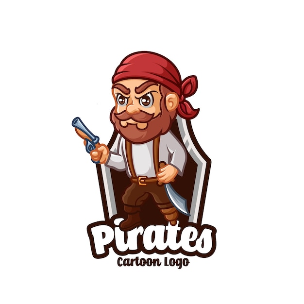 Piraten cartoon mascotte