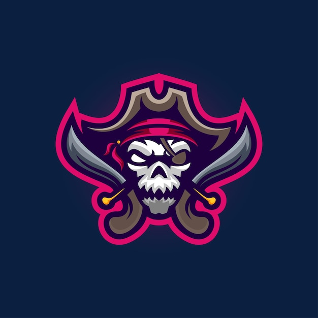 piraten logo ontwerp met vector