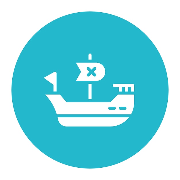 Piraten schip icon vector afbeelding kan worden gebruikt voor Oceaan