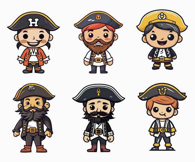 Piratenkapitein cartoon illustratie