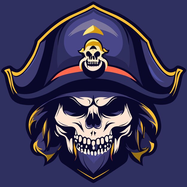 Piratenschedelbadge voor merchandise