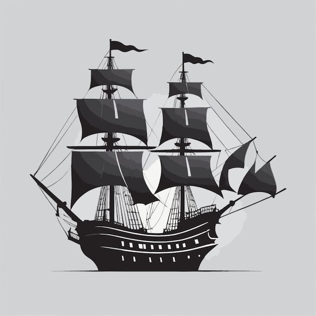 Piratenschip vector achtergrond