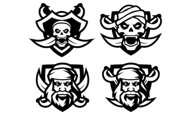 Pirates esports mascot logo collection