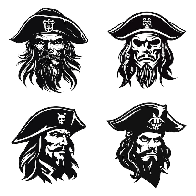 pirates head logo vector