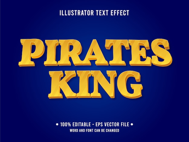 Pirates king editable text effect template