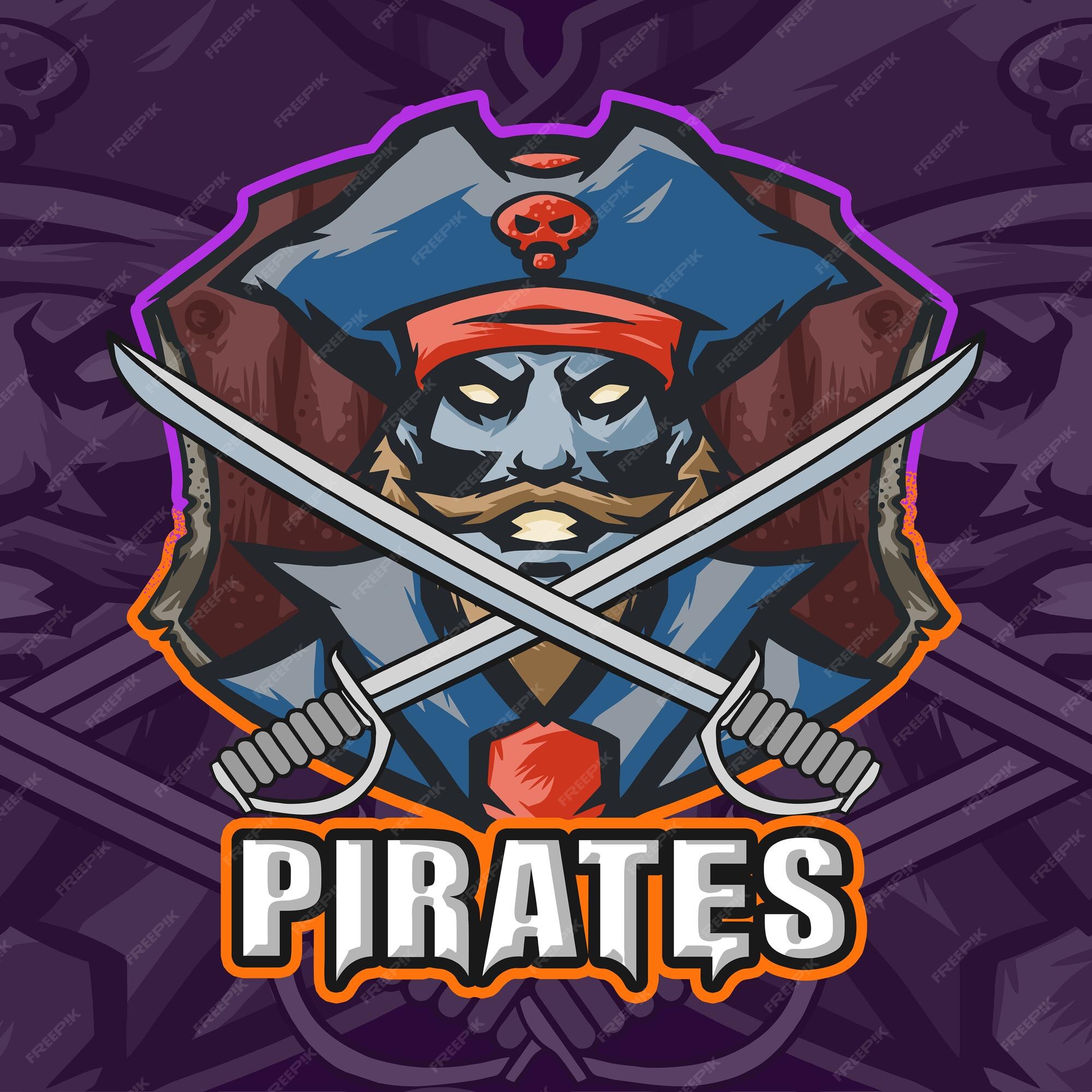 Premium Vector  Pirate vector logo template pirate sport gaming