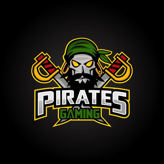 Pirates mascot sport esport logo design