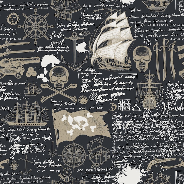 pirates seamless background