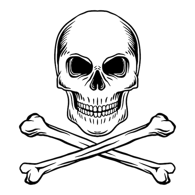 海賊の頭蓋骨のベクトル アート