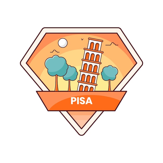 Pisa city badge Italy