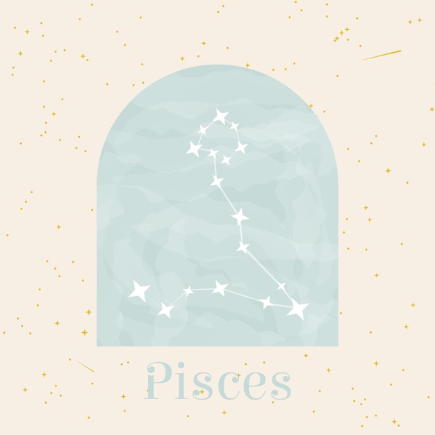 Vector pisces constellation