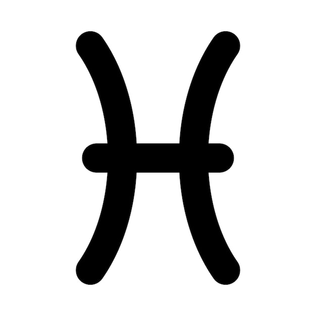 Vector pisces zodiac icon symbol