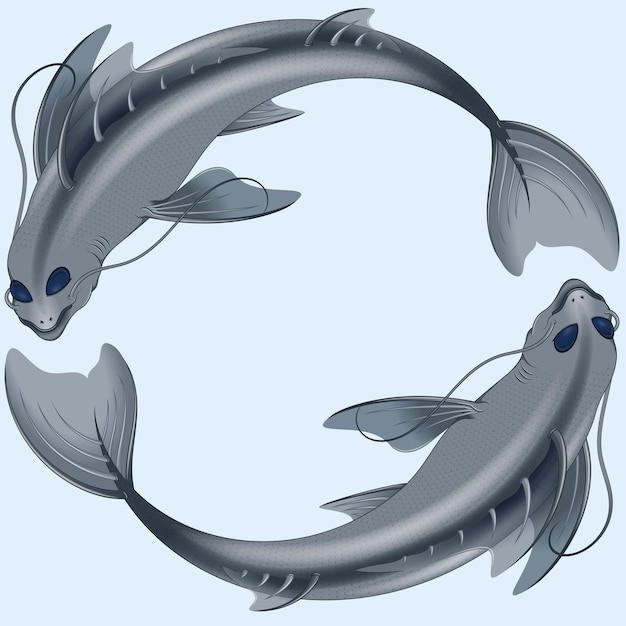 Pisces zodiac symbol design