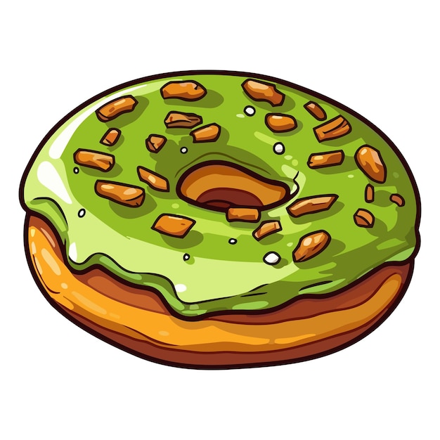 Pistachio donut clip art illustratie