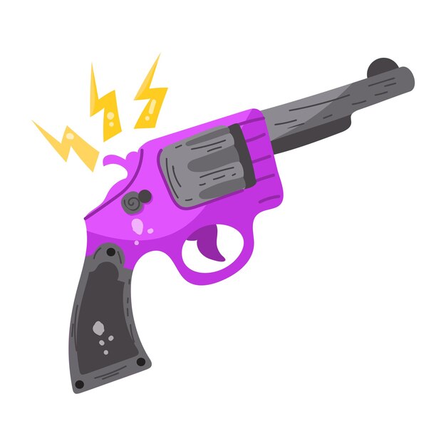 A pistol flat icon sticker