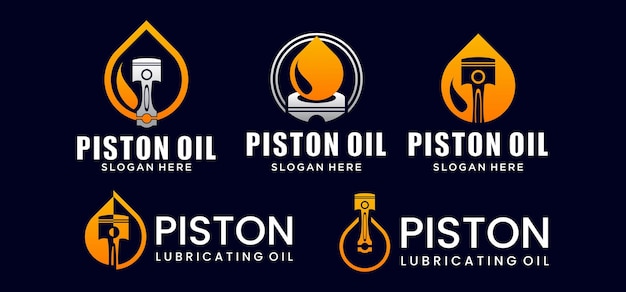 Vector piston engine oil droplets illustration of vehicle engine lubricants and industrial machines