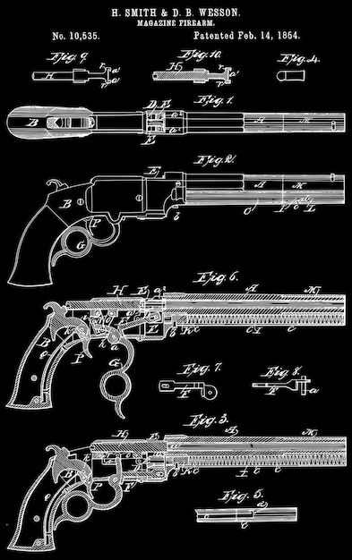 Vector pistool 1854 patent
