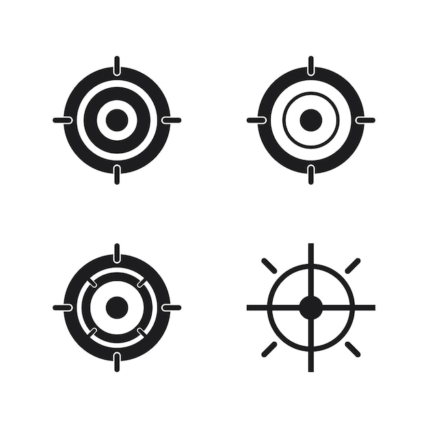 Pistool logo en leger soldaat sniper shot vector ontwerp illustratie militair schot revolver