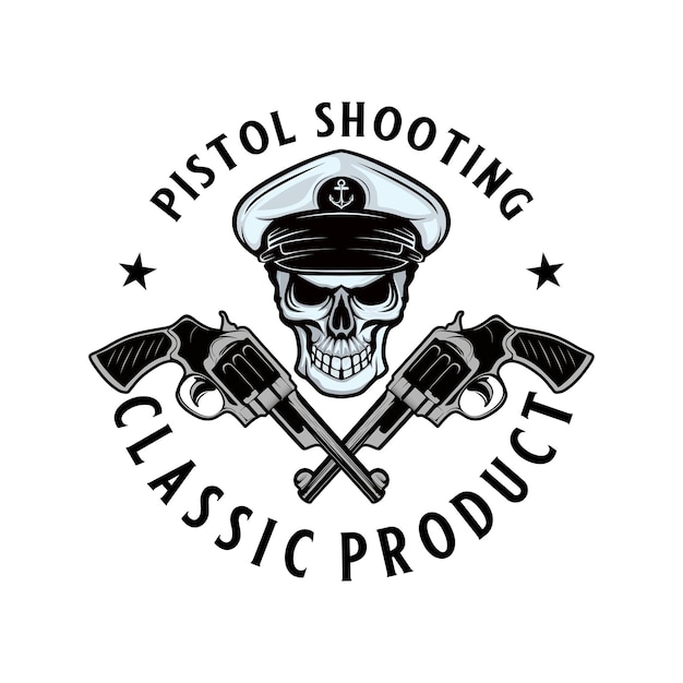 pistool vintage logo-ontwerp.