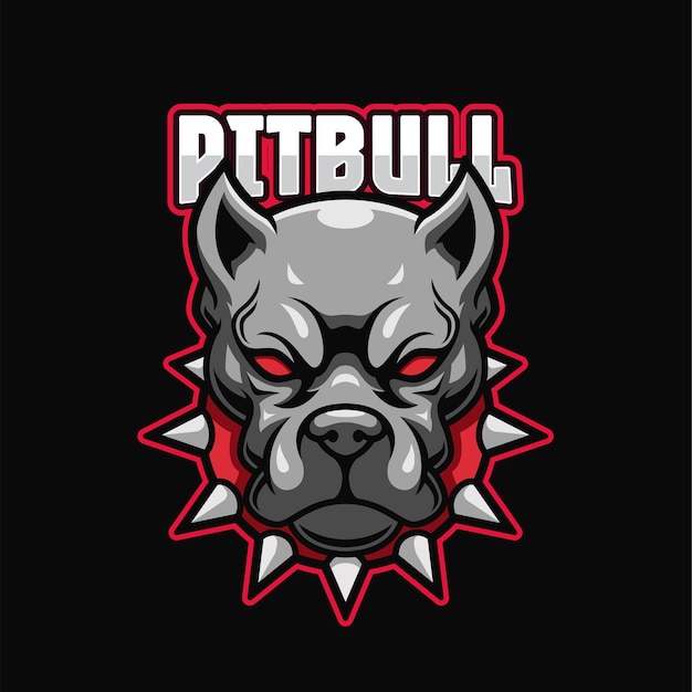 Pitbull e-sports logo sjabloon