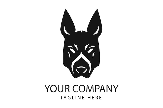 Vector pitbull hond logo vector voor dierenwinkel