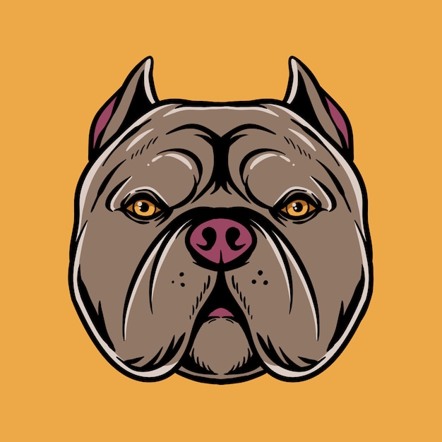 Vector pitbull hoofd illustratie