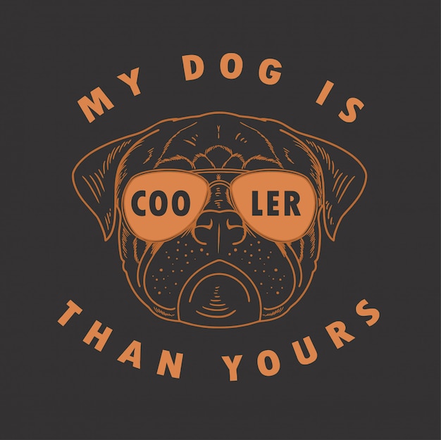 Pitbull mijn hond is cooler dan de jouwe vector