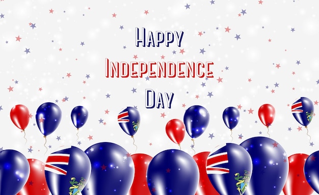 Design patriottico del giorno dell'indipendenza di pitcairn. palloncini nei colori nazionali di pitcairn islander. cartolina d'auguri di felice giorno dell'indipendenza.