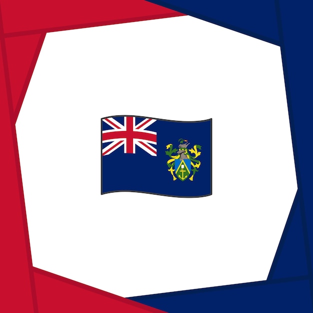 Vettore pitcairn islands flag abstract background design template pitcairn islands independence day banner social media post pitcairn islands banner