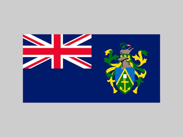Pitcairn Islands flag official colors and proportion Vector illustration
