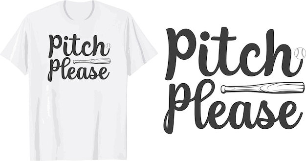 Vector pitch please quote baseball ball svg t shirt design