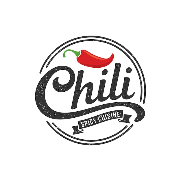 Pittig Chili Pepper Vintage-logo