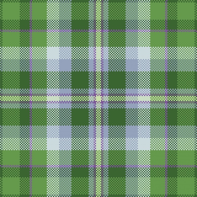 Pixel achtergrondontwerp. Moderne naadloze patroon plaid. Vierkante textuurstof. Tartan Schots textiel. Schoonheid kleur madras ornament.