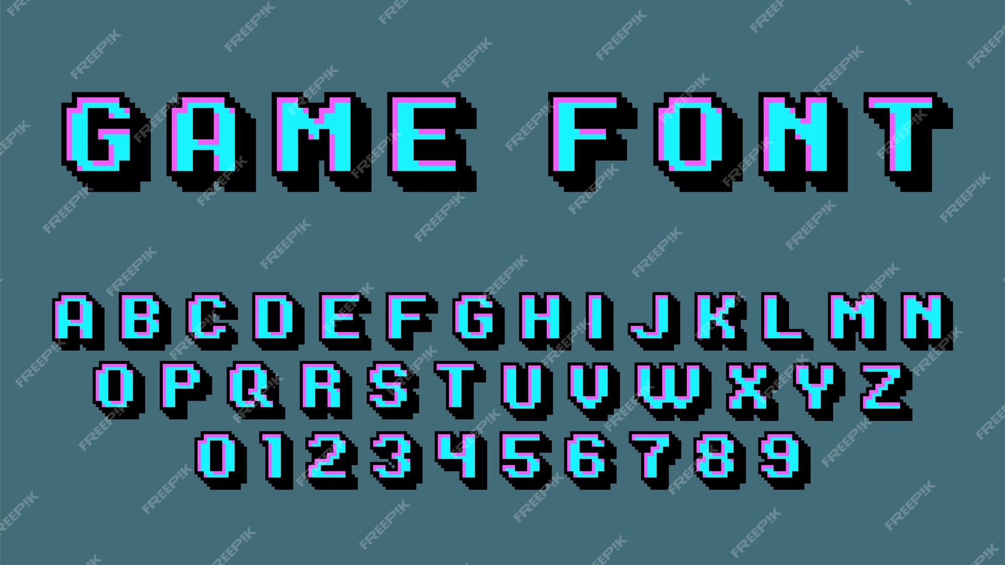 Pixel art font: Với Pixel art font, bạn có thể thể hiện sự sáng tạo và phong cách riêng của mình trên các thiết kế đồ họa. Với các đường nét chính xác, cùng với sự kết hợp màu sắc đa dạng, bạn có thể tạo ra những tác phẩm độc đáo và thu hút sự chú ý của người xem.