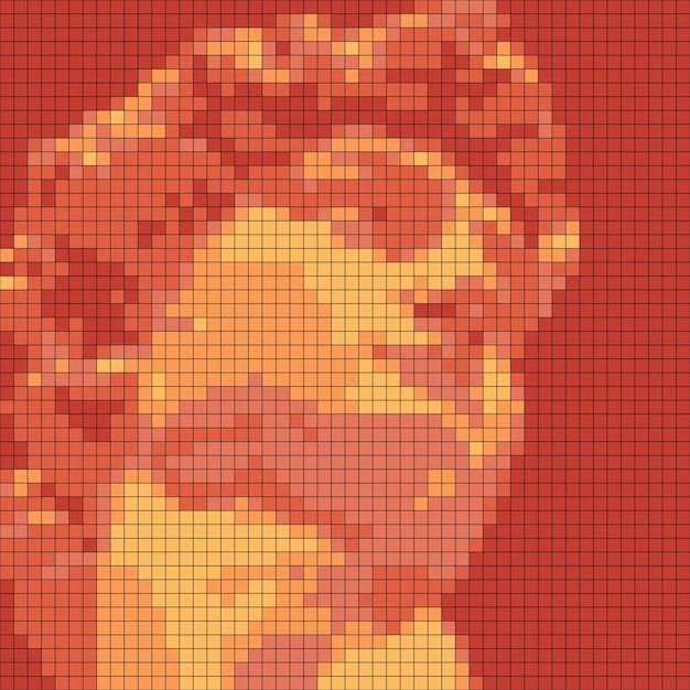 Vector pixel art in another color