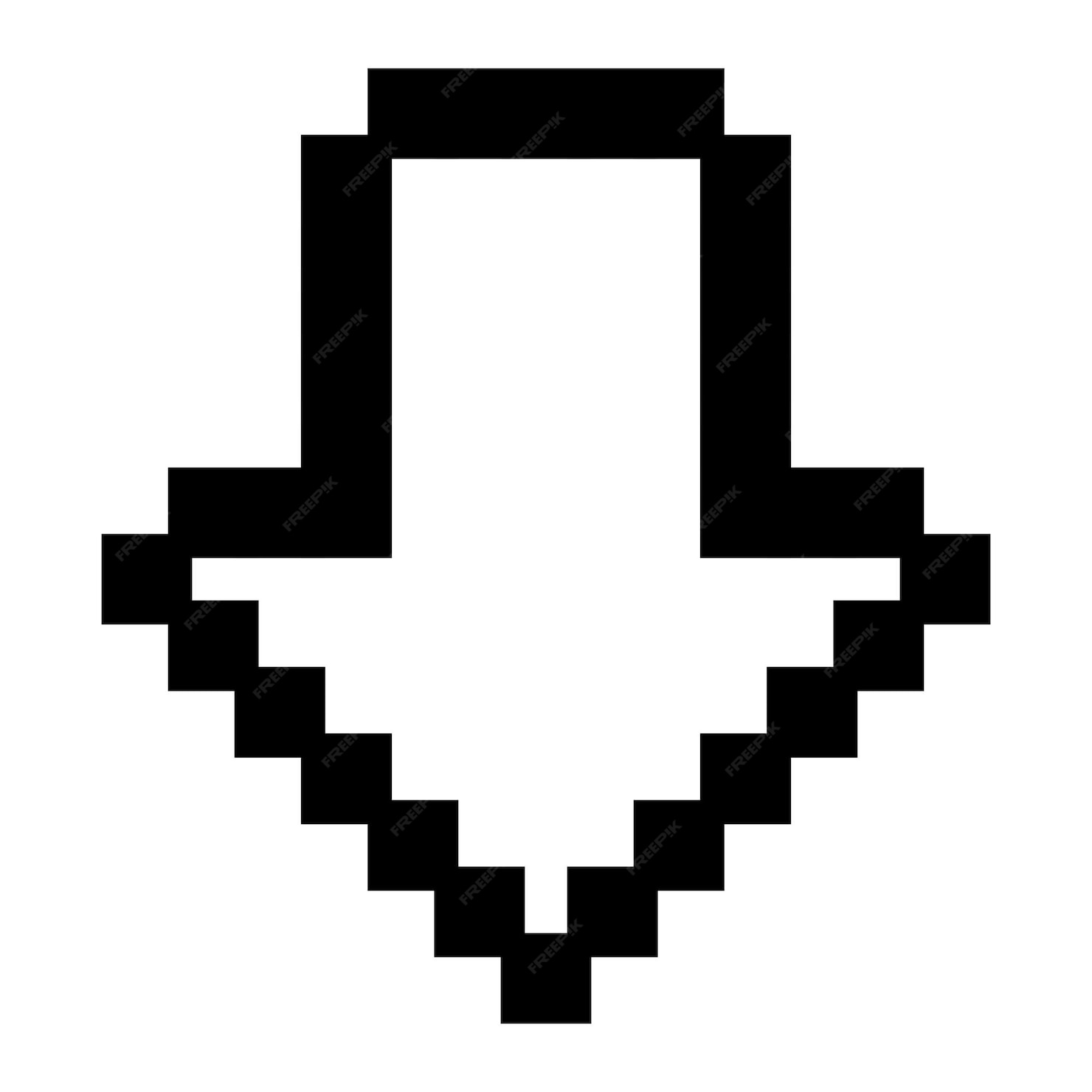 Пиксельное изображение значка стрелки кнопка стрелка указатель значок ...