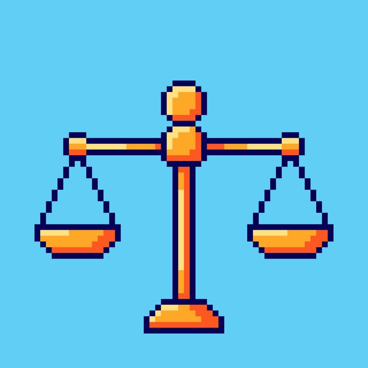 Pixel art Balance Scale game asset design