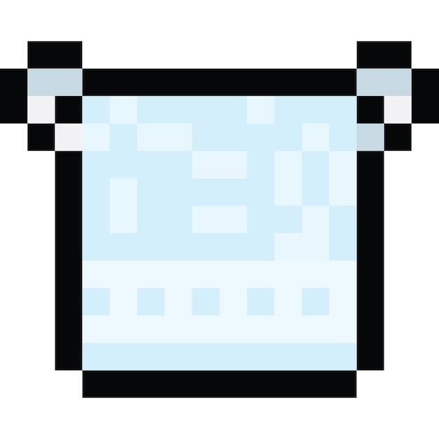 Vector pixel art bath towel icon