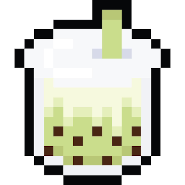 Tazza da tè a bolle di pixel art 2