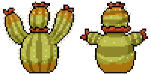 Pixel art cactus plant decoration