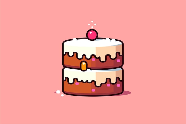 pixel art of a cake