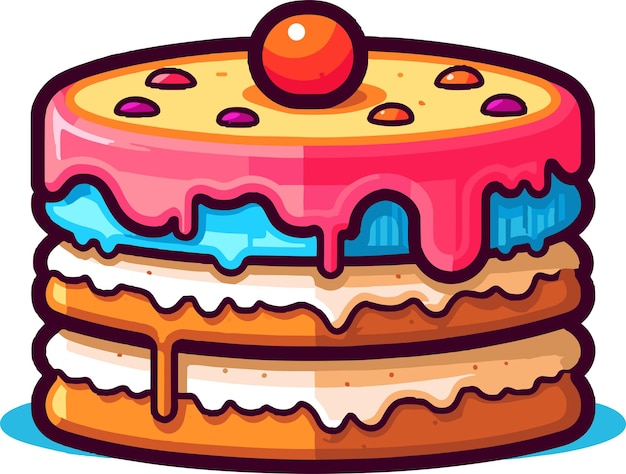 pixel art of a cake