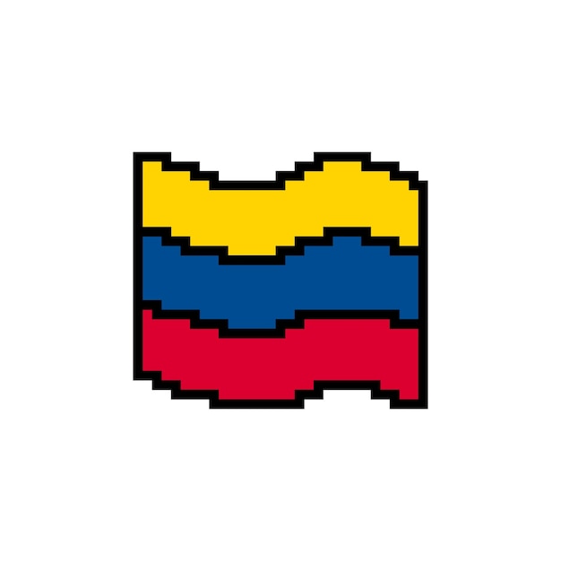 Pixel Art Colombia-vlag