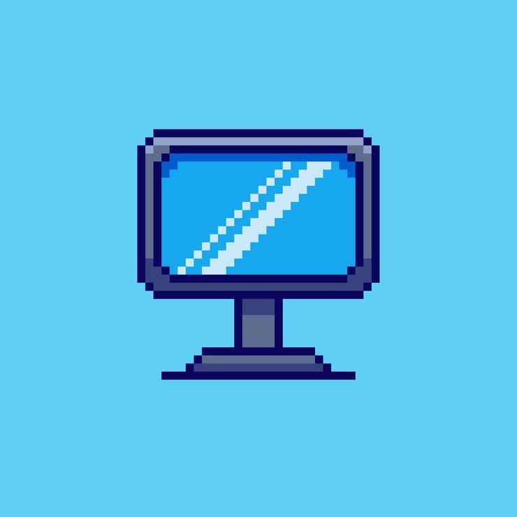 Pixel art Computer Monitor game asset design