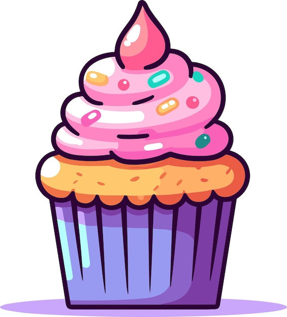 Pixel art of a cup cake