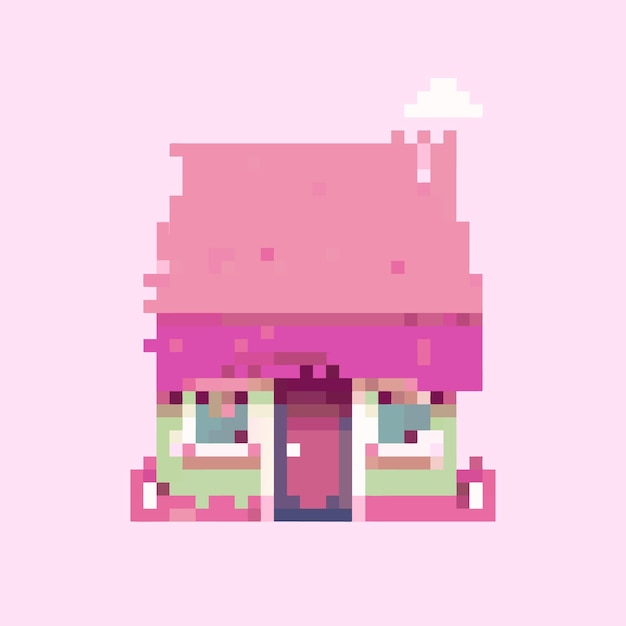 Pixlr Editor - Pink Mouse House