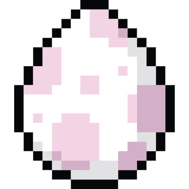 Pixel art dinosaur egg icon