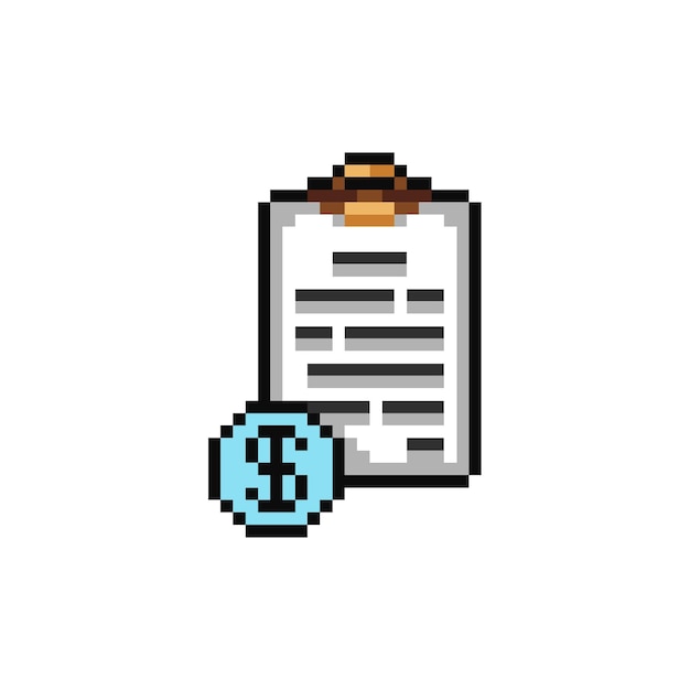 Pixel art document icon