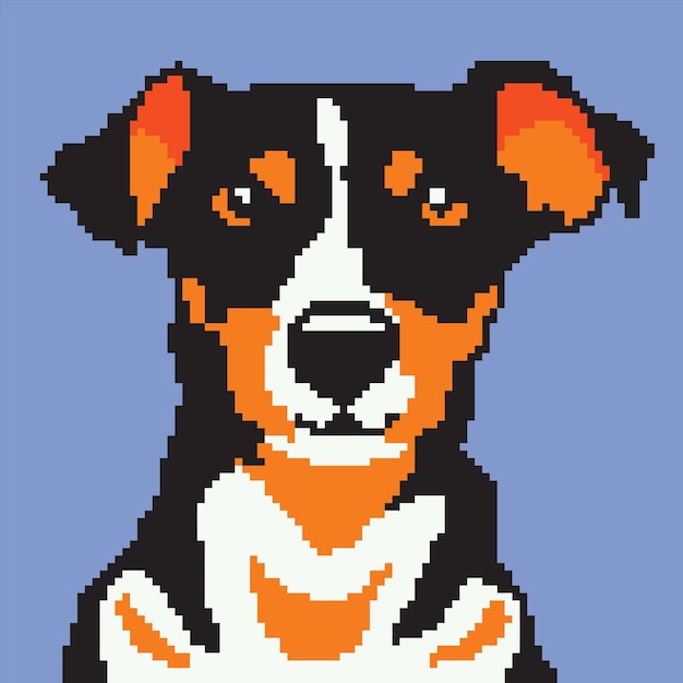 Pixel art cane simpatico animale