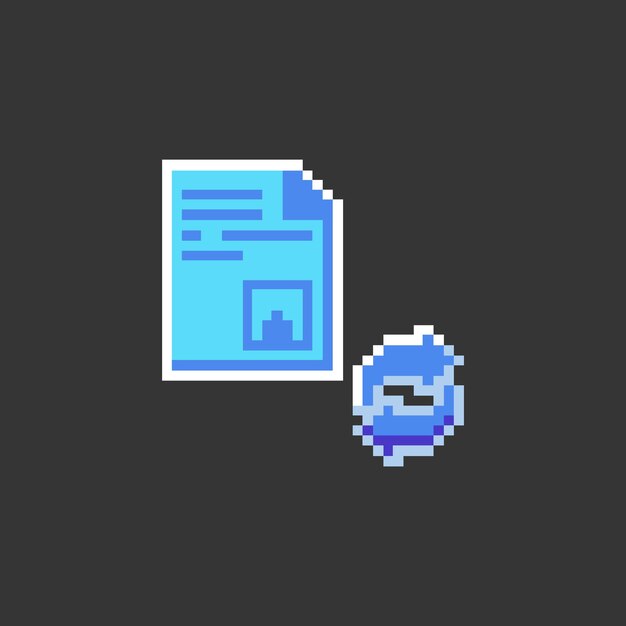 pixel art file icon